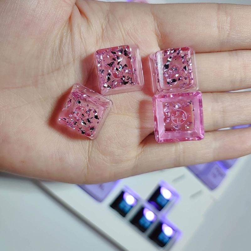 Keyboard Gaming Transparent - 587B Hintergrundbeleuchtete Tastenkappe aus Kunstharz, Persönlichkeit,