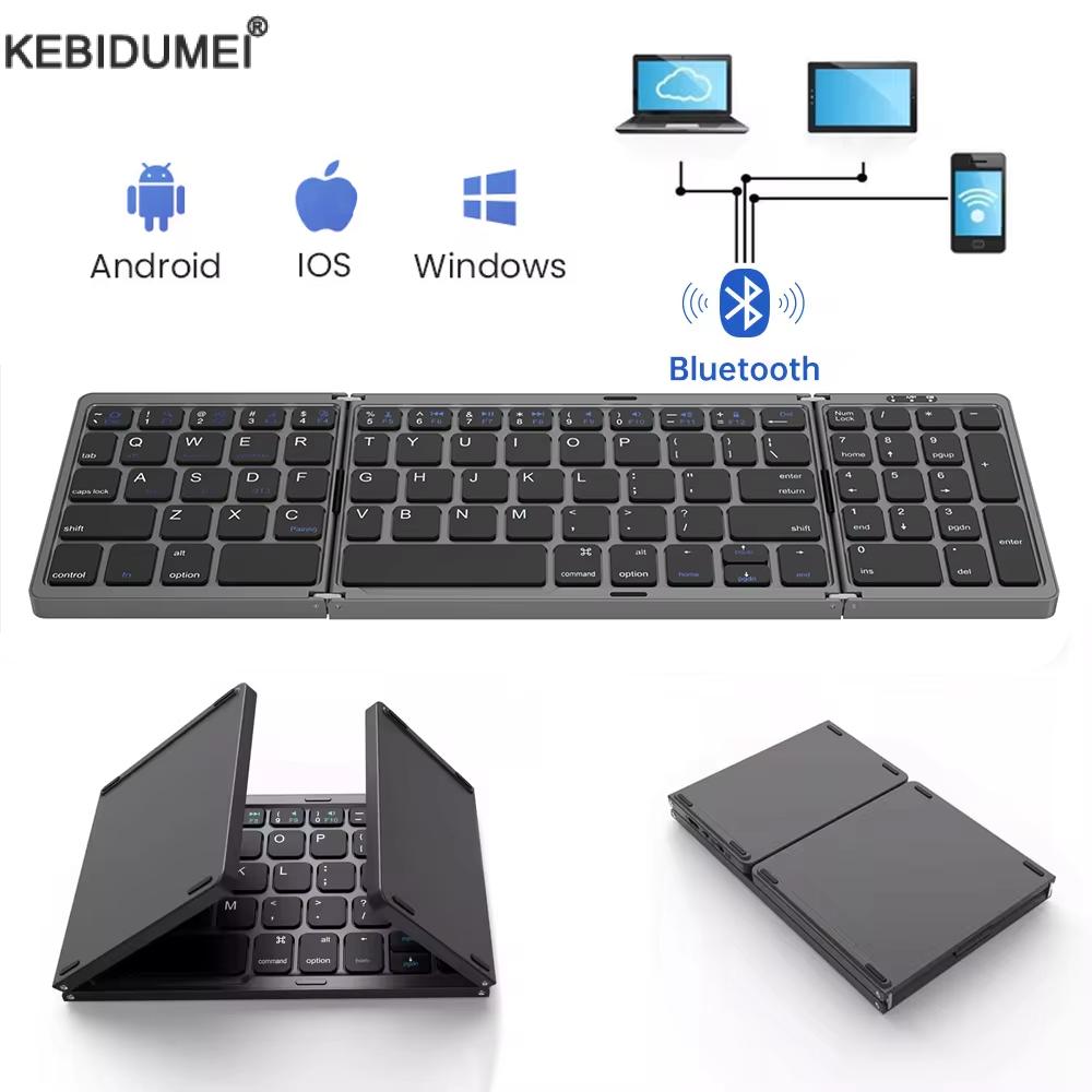 Gaming Keyboard Budget - Faltbare Kabellose Bluetooth-Tastatur Wiederaufladbare Klapptastatur für