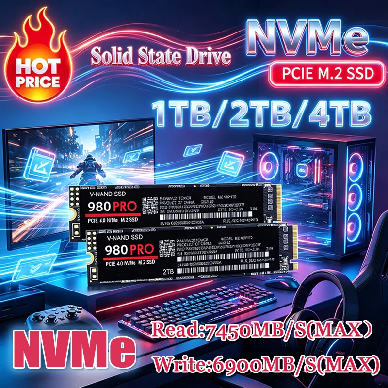 Samsung Ssd 980 Pro - 980 Pro M2 2280 NVMe Hochgeschwindigkeits-SSD-Festplatte