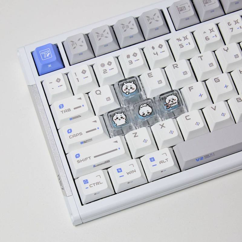 Keyboard Gaming Transparent - Chiikawa 4 Stück handgefertigte transparente PC-Tastenkappen