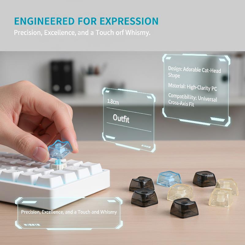 Keyboard Gaming Transparent - 10 Stück MAO Profile Transparente Cat