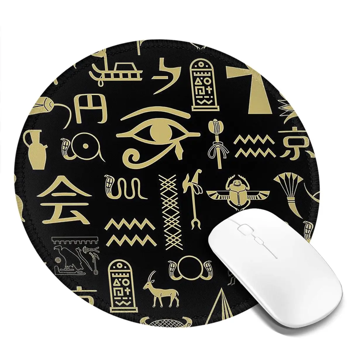 Gaming Keyboard Egypt - Rundes Mauspad mit dem altägyptischen Gott