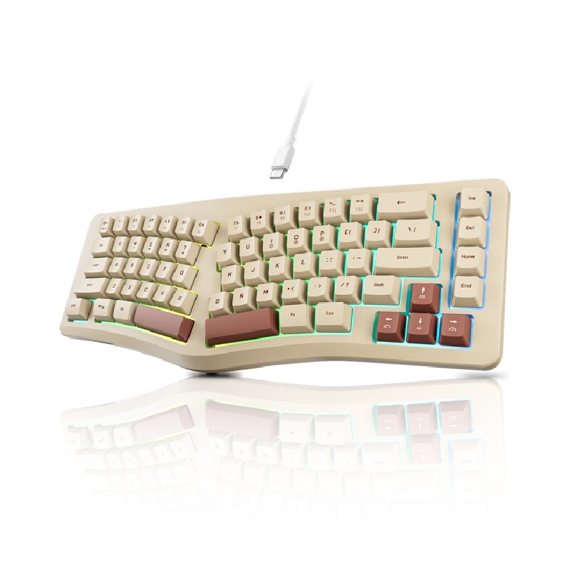 Gaming Keyboard Not Typing - A86 Gaming-Tastatur, geteilte, ergonomische, kabelgebundene, hintergrundbeleuchtete