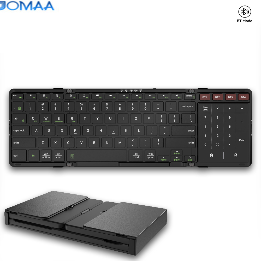 Gaming Keyboard Budget - JOMAA faltbare Bluetooth-Tastatur mit Touchpad und