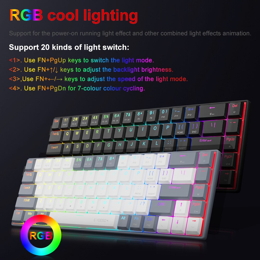 E-YOOSO A68 RGB Mini Slim USB  – Gaming Keyboard Budget Bewertung und Preis