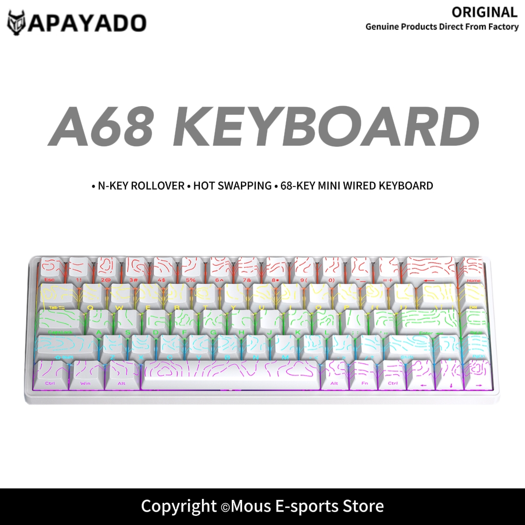 APAYADO A68 Kabelgebundene mec – Gaming Keyboard Budget Bewertung und Preis
